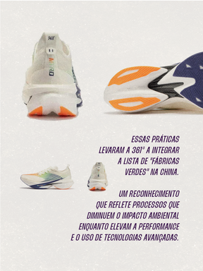Tênis FURIOUS 2 "MIRO" Corrida Com Placa de Carbono  - Masculino | Branco e Multicolorido