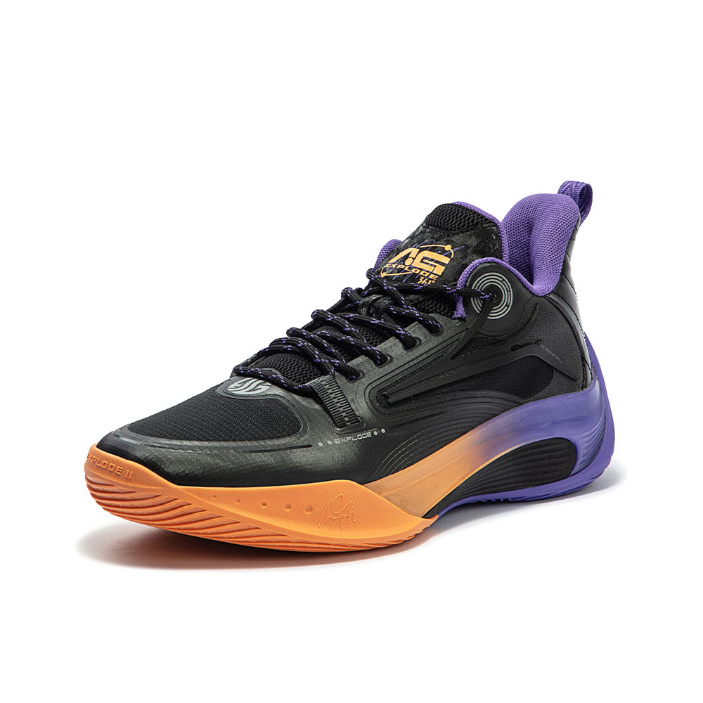 Tênis AG EXPLODE 2 361° Basquete - Masculino | Preto e Laranja&Roxo