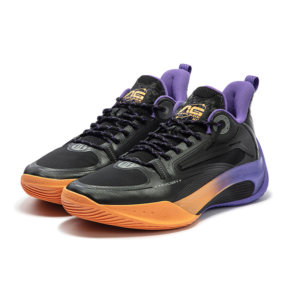 Tênis AG EXPLODE 2 361° Basquete - Masculino | Preto e Laranja&Roxo