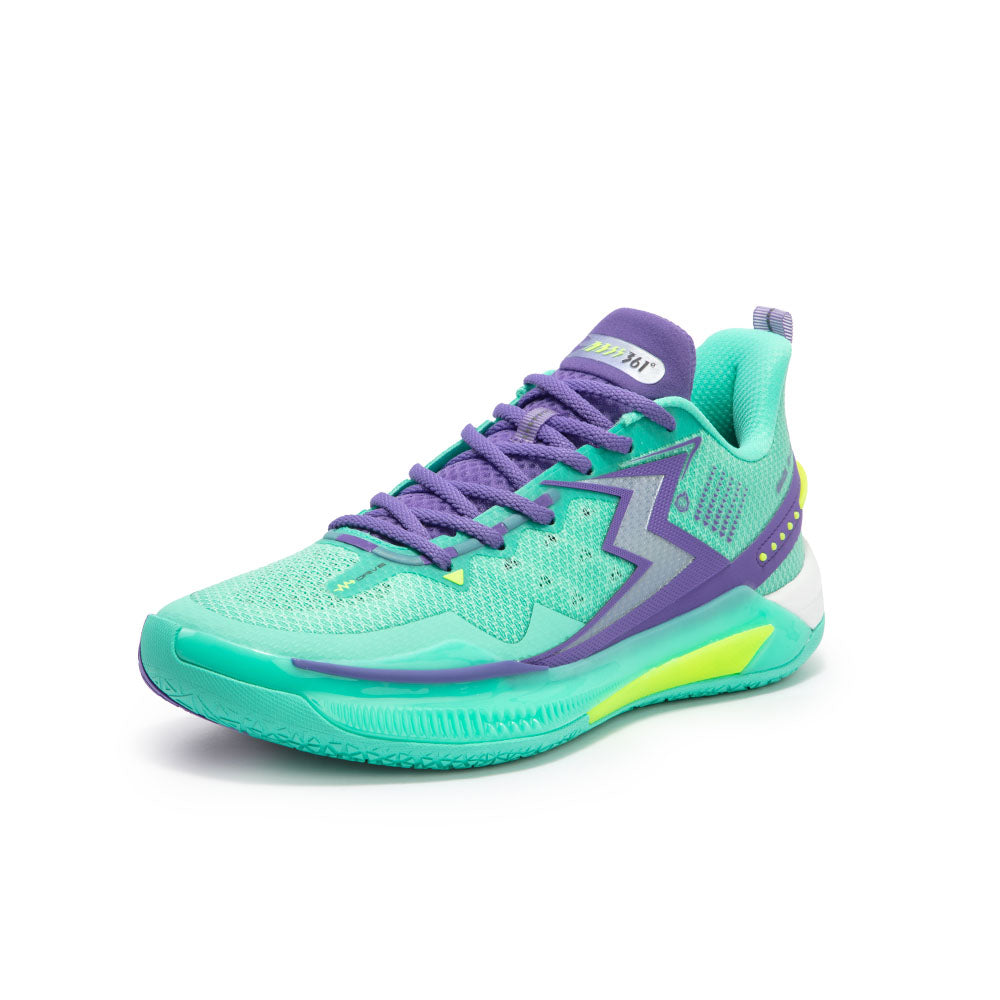 Tênis BIG 3 5.0 Estabilidade. Agilidade e Resposta para Basquete  - Masculino | Verde e Roxo