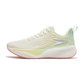 Tênis FAST WIND QU!KFOAM INFINITY VI Corrida - Feminino | Bege e Verde Claro