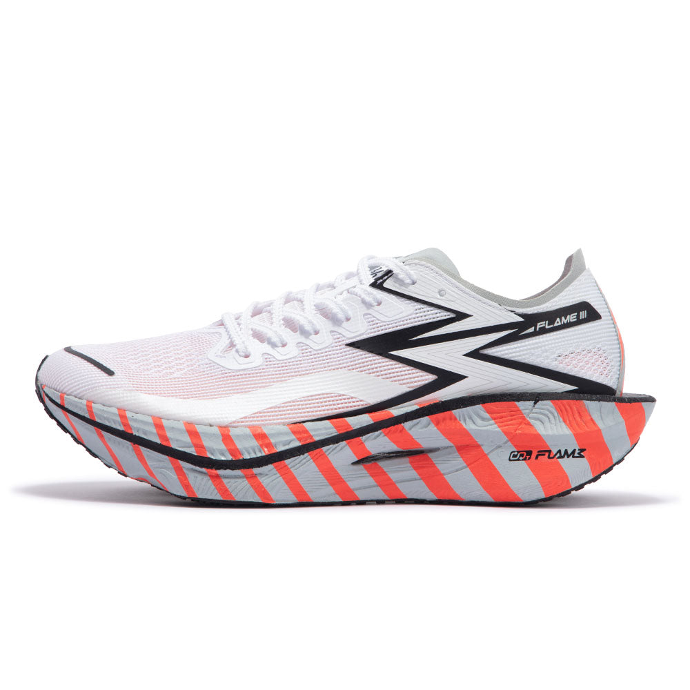 Tênis FLAME 3 361° Corrida  - Masculino | Branco e Laranja Neon