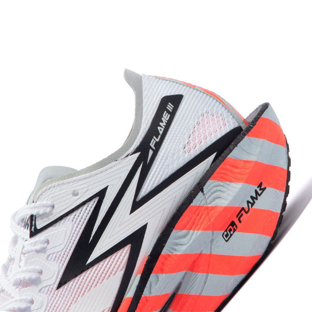 Tênis FLAME 3 361° Corrida  - Masculino | Branco e Laranja Neon