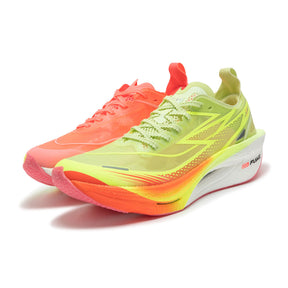 Tênis FLAME 3.5 Placa de Carbono Máxima Performance Corrida  - Masculino | Amarelo e Laranja Neon