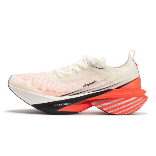Tênis FURIOUS 2 Corrida Com Placa de Carbono  - Masculino | Branco e Laranja Neon