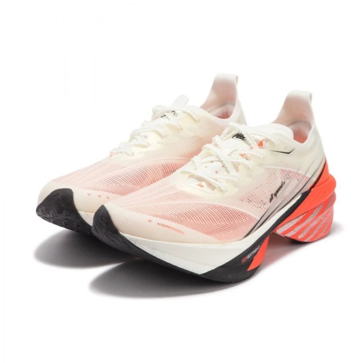 Tênis FURIOUS 2 Corrida Com Placa de Carbono  - Masculino | Branco e Laranja Neon